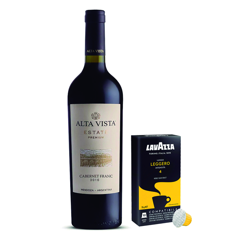 10 Cajas Alta vista Estate premium cabernet Franc + Cápsulas Café Lavazza Lungo Leggero