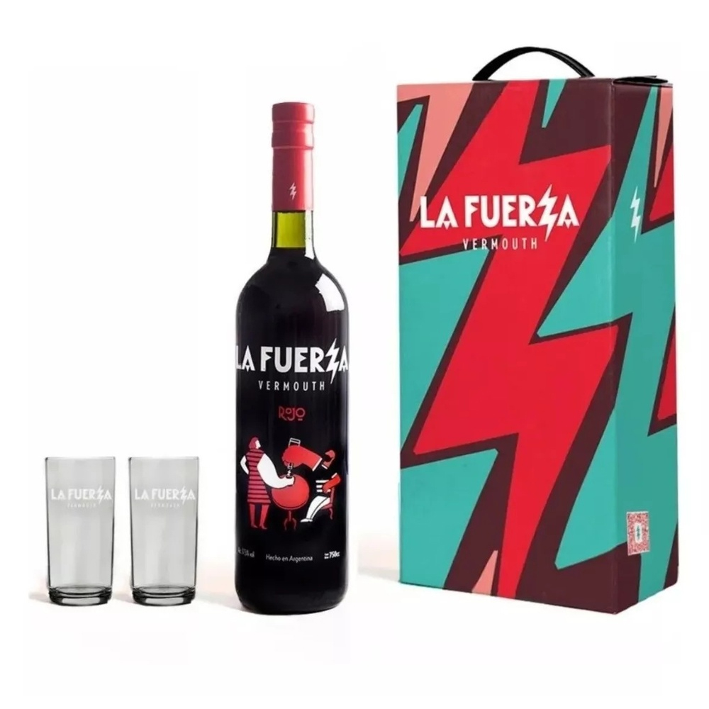 	La Fuerza Rojo + 2 vasos 750	